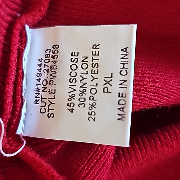 Siren Lily red with sequin embellishments knit sweater - Picture 8 of 8